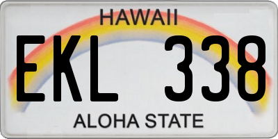 HI license plate EKL338