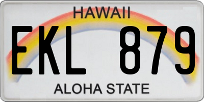 HI license plate EKL879