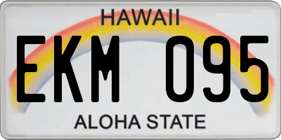 HI license plate EKM095