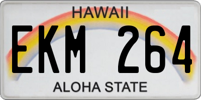 HI license plate EKM264