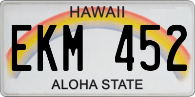 HI license plate EKM452