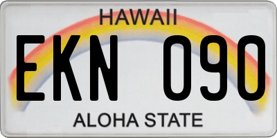 HI license plate EKN090