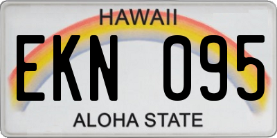 HI license plate EKN095