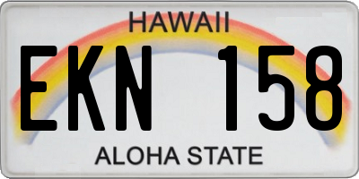 HI license plate EKN158