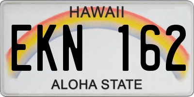 HI license plate EKN162