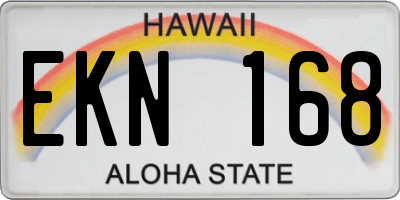 HI license plate EKN168