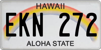 HI license plate EKN272
