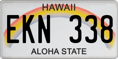 HI license plate EKN338