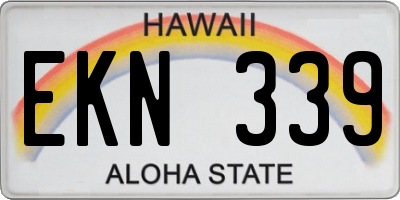 HI license plate EKN339