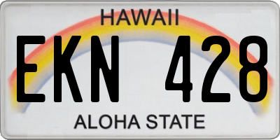 HI license plate EKN428