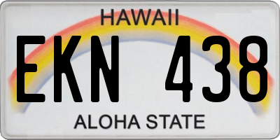 HI license plate EKN438