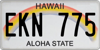 HI license plate EKN775