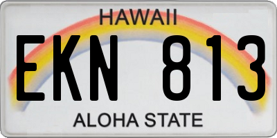HI license plate EKN813