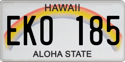 HI license plate EKO185