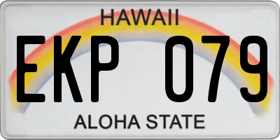 HI license plate EKP079