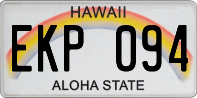 HI license plate EKP094