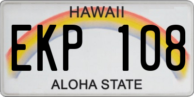 HI license plate EKP108