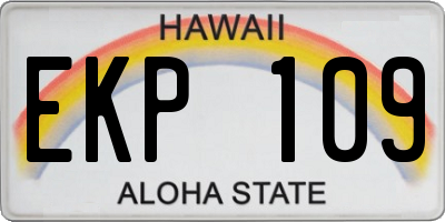 HI license plate EKP109