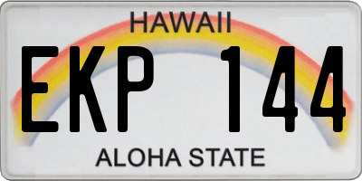 HI license plate EKP144
