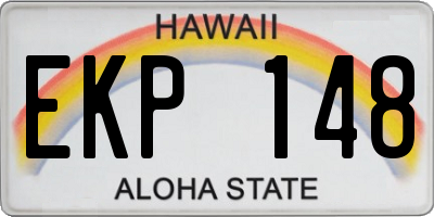 HI license plate EKP148