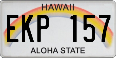 HI license plate EKP157