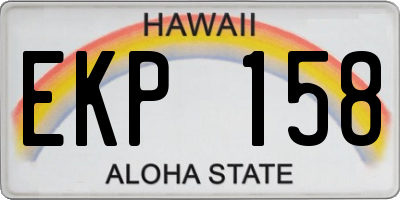 HI license plate EKP158