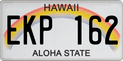 HI license plate EKP162