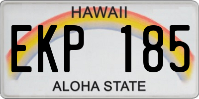 HI license plate EKP185
