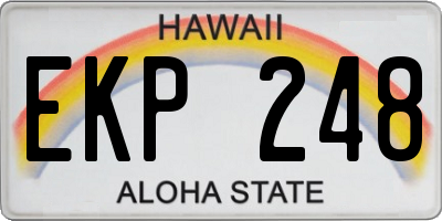 HI license plate EKP248