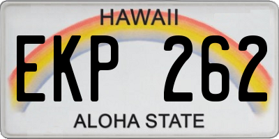 HI license plate EKP262