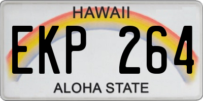 HI license plate EKP264