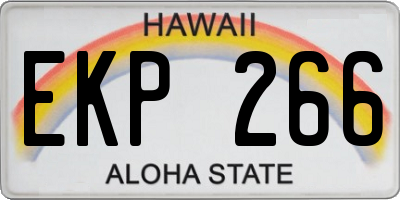 HI license plate EKP266