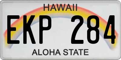 HI license plate EKP284