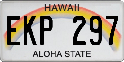 HI license plate EKP297