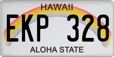 HI license plate EKP328