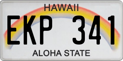 HI license plate EKP341