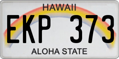 HI license plate EKP373