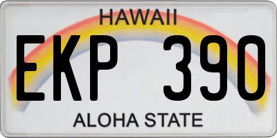 HI license plate EKP390