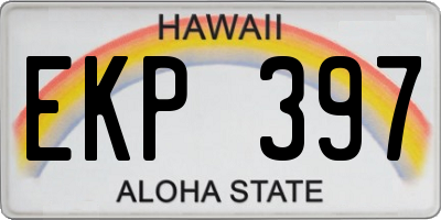 HI license plate EKP397