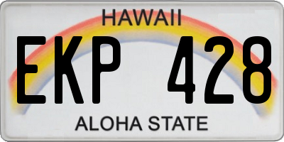 HI license plate EKP428