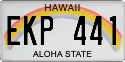 HI license plate EKP441