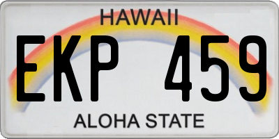 HI license plate EKP459