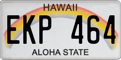 HI license plate EKP464