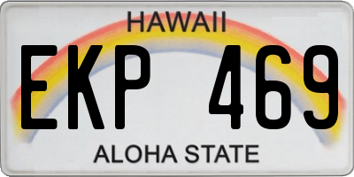 HI license plate EKP469