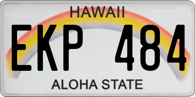 HI license plate EKP484