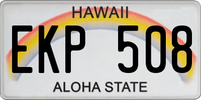 HI license plate EKP508