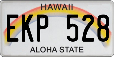 HI license plate EKP528