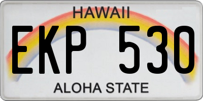 HI license plate EKP530