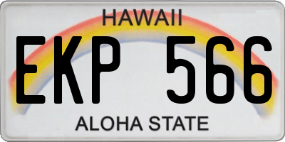 HI license plate EKP566