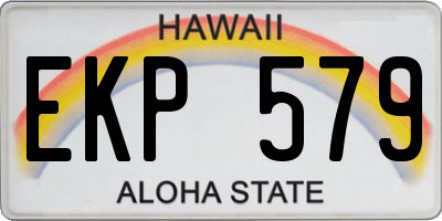 HI license plate EKP579